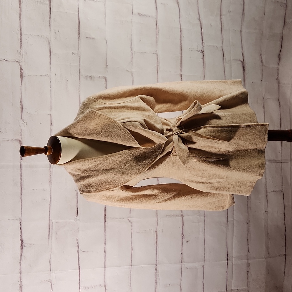 Anthropologie Cream Belted Cardigan
